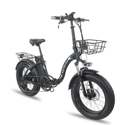 EU 창고 1000W 20x4.0 지방 타이어 접는 전기 자전거 48V 18Ah 리?? 배터리