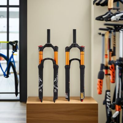 탄소 물질 MTB 자전거 26/27.5/29 인치 BMX 자전거에 대한 공기 충격 포크 2024
