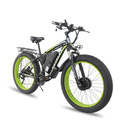 EU 창고 디스크 브레이크 72V 2000W 듀얼 후면 모터 23AH 리?? 배터리 26 &quot;x4.0&quot; 지방 타이어 전기 자전거
