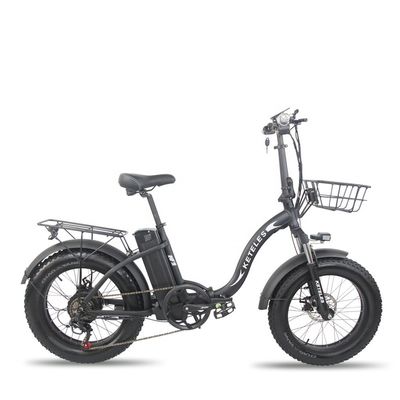 EU 창고 1000W 20x4.0 지방 타이어 접는 전기 자전거 48V 18Ah 리?? 배터리