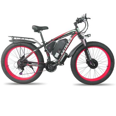 KETELES K800 전기 지방 자전거 1000W 17.5AH 배터리 26x4.0 인치 듀얼 모터 2륜 구동