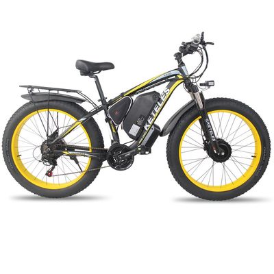 KETELES K800 전기 지방 자전거 1000W 17.5AH 배터리 26x4.0 인치 듀얼 모터 2륜 구동