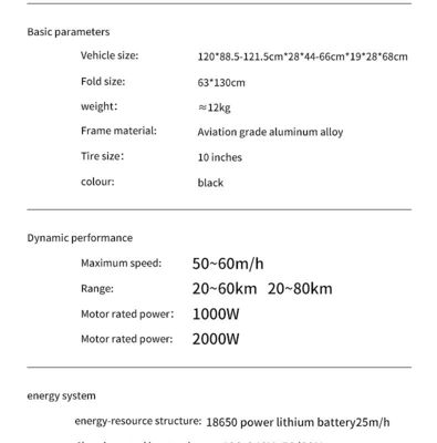 10/11 인치 48V 60V 1000W 2000W 고전력 고속 크로스 컨트리 전기 스쿠터