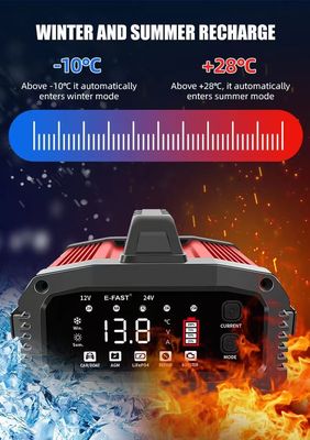 - 치크 디자인 Foxsur 12V 24V 25A 스마트 배터리 충전기 자동차 트럭 플러그 편리한 수리