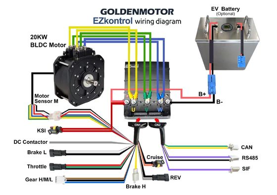 3KW-20KW 전기 하이브리드 자전거를 위한 블루투스와 함께 48V 27 스피드 브러쉬리스 DC 컨트롤러