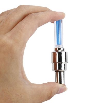 산책 자전거 LED 플래시 램프 스파크 모터 휠 타이어 타이어 밸브