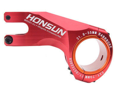 빨간색 2021 MTB 다채로운 줄기 합금 31.8/35*70mm 17도 XC AM 도로 자전거 핸들