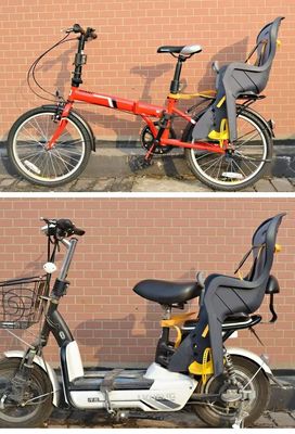 플라스틱 껍질 재료 큰 공간 어린이 안전 자전거 좌석 어린이용 설치가 쉽습니다