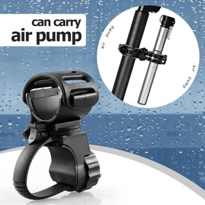 360도 회전 가능한 전면 광 클립 클램프 자전거 블랙 고무 ABS 건설