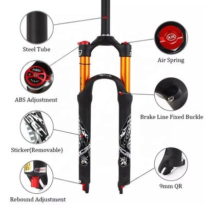 탄소 물질 MTB 자전거 26/27.5/29 인치 BMX 자전거에 대한 공기 충격 포크 2024