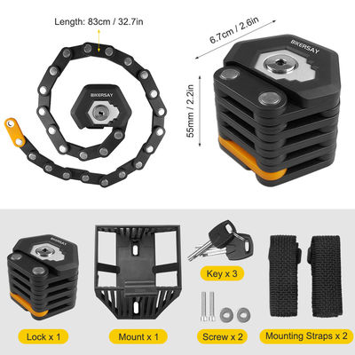 산악 자전거 도로 자전거 접이식 잠금 85cm 3개 키로 금속 합금 합금 강철