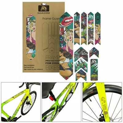 경사 방지 MTB 프레임 보호 및 맞춤형 도로 자전거 디자인을위한 PVC 자전거 스티커