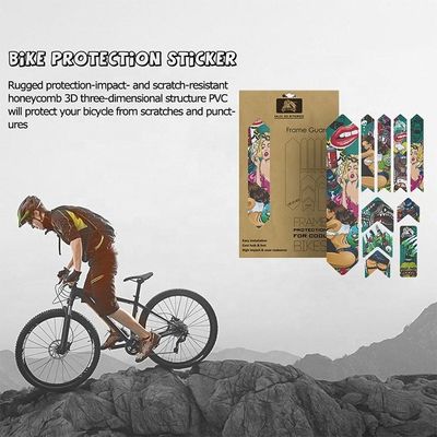 경사 방지 MTB 프레임 보호 및 맞춤형 도로 자전거 디자인을위한 PVC 자전거 스티커