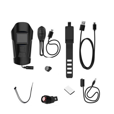검은 USB 충전 자전거 앞등 손전등 핸들러 자전거 머리등 속도 측정기 LCD 화면