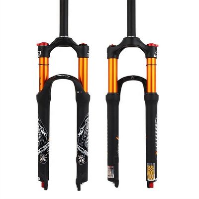24-28 인치 MTB 자전거 공기 충격 포크 서스펜션 브레이크 포크 700c 스티어링 길이 220m